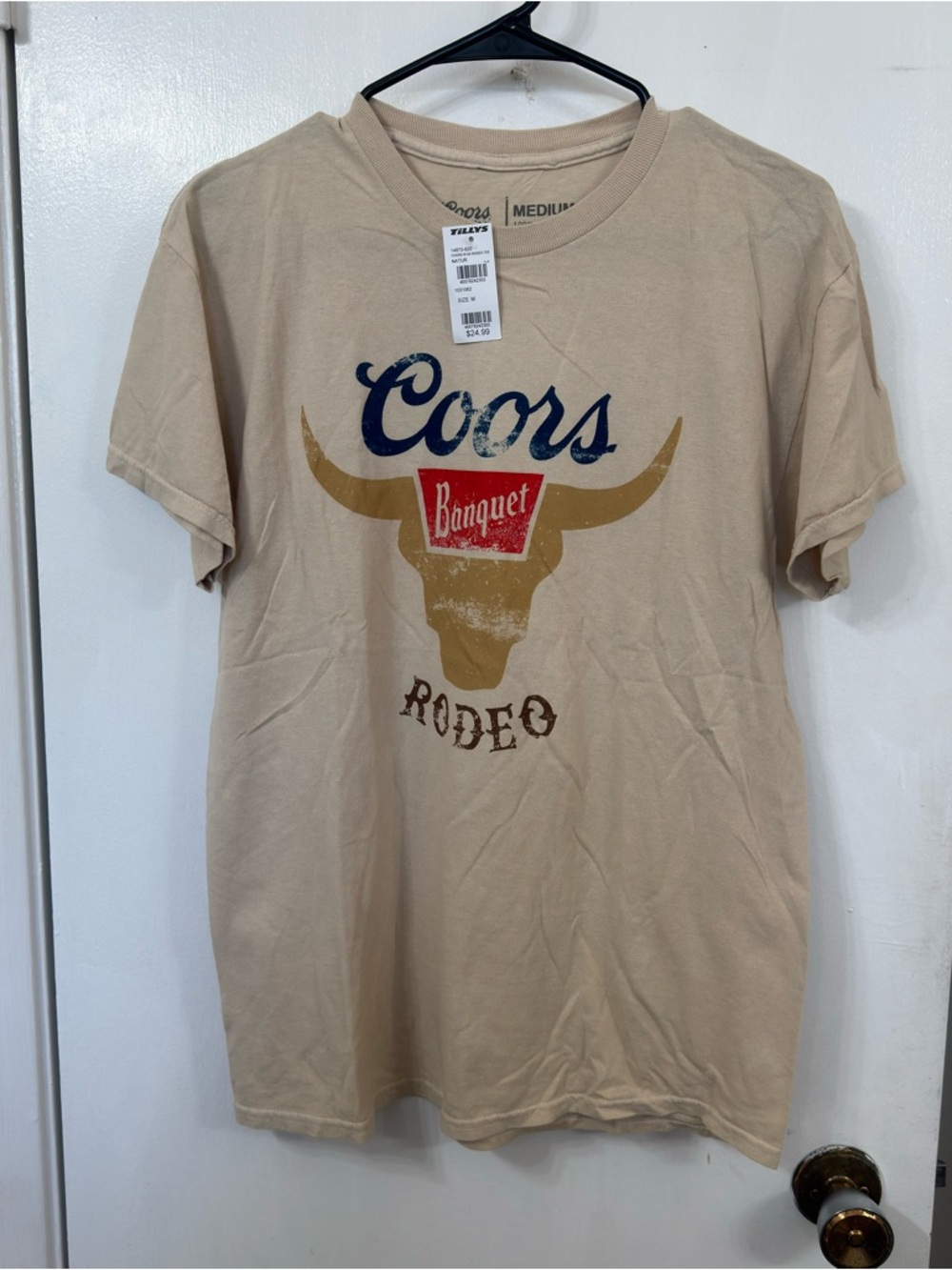 Tilly's Coors Banquet Rodeo Graphic Tee with Blue Print